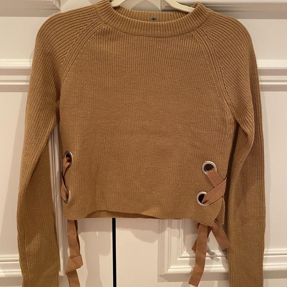 Light Brown Cropped Sweater